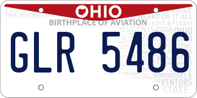 OH license plate GLR5486