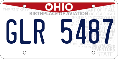 OH license plate GLR5487