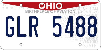 OH license plate GLR5488