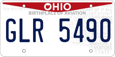 OH license plate GLR5490