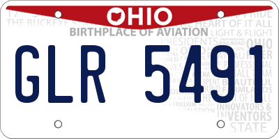 OH license plate GLR5491