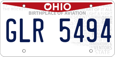 OH license plate GLR5494