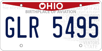 OH license plate GLR5495