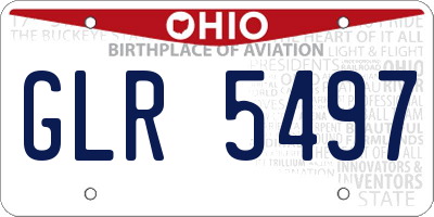 OH license plate GLR5497
