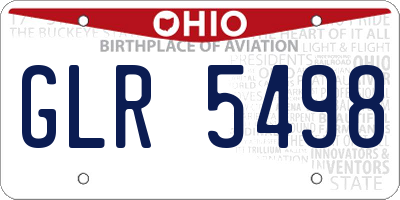 OH license plate GLR5498