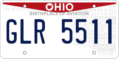 OH license plate GLR5511