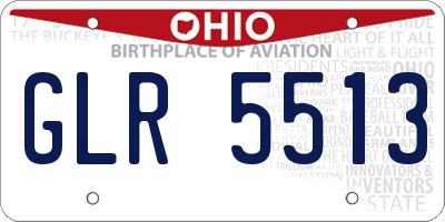 OH license plate GLR5513