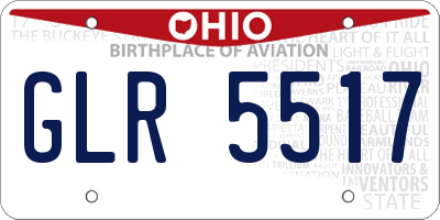 OH license plate GLR5517