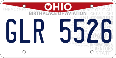 OH license plate GLR5526