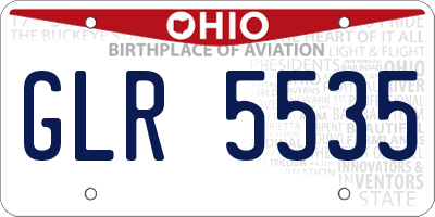 OH license plate GLR5535