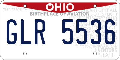 OH license plate GLR5536