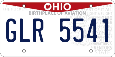OH license plate GLR5541