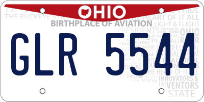 OH license plate GLR5544