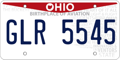OH license plate GLR5545