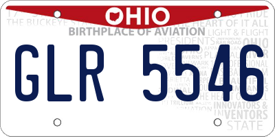 OH license plate GLR5546
