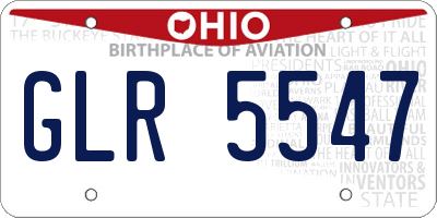 OH license plate GLR5547