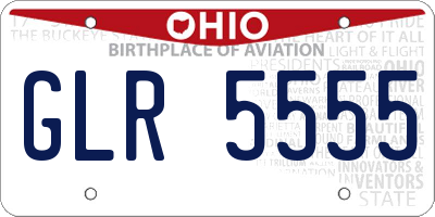 OH license plate GLR5555