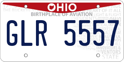OH license plate GLR5557