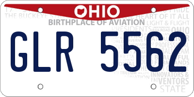 OH license plate GLR5562
