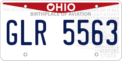 OH license plate GLR5563