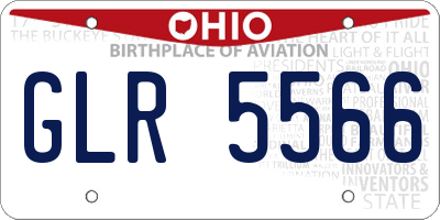 OH license plate GLR5566