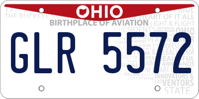 OH license plate GLR5572