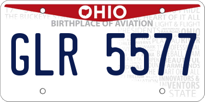 OH license plate GLR5577