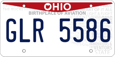 OH license plate GLR5586