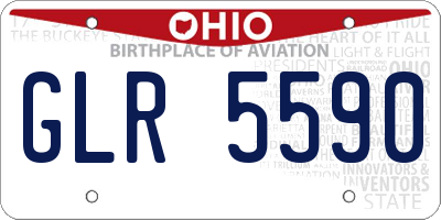 OH license plate GLR5590