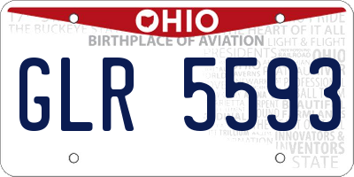 OH license plate GLR5593