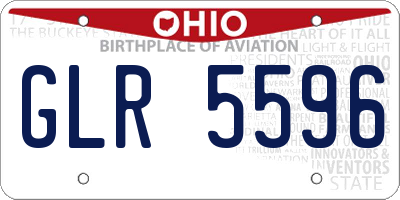 OH license plate GLR5596