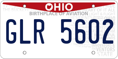 OH license plate GLR5602
