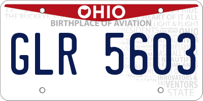 OH license plate GLR5603