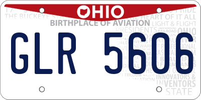 OH license plate GLR5606