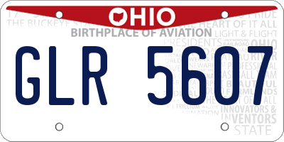 OH license plate GLR5607