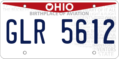 OH license plate GLR5612