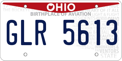 OH license plate GLR5613