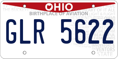 OH license plate GLR5622
