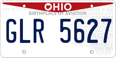 OH license plate GLR5627
