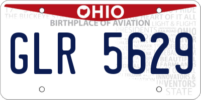 OH license plate GLR5629