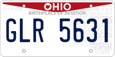 OH license plate GLR5631