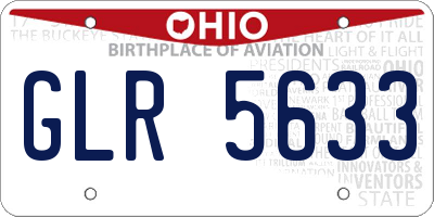 OH license plate GLR5633