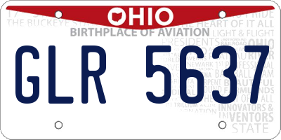 OH license plate GLR5637