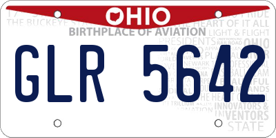 OH license plate GLR5642