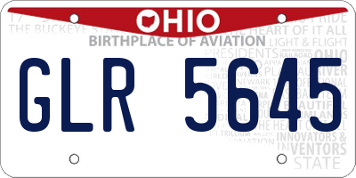 OH license plate GLR5645