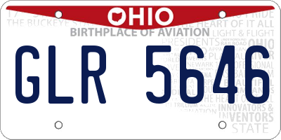 OH license plate GLR5646