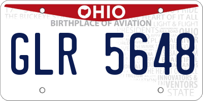 OH license plate GLR5648