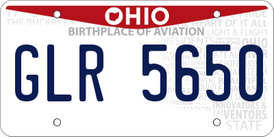 OH license plate GLR5650