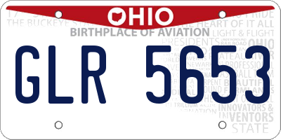OH license plate GLR5653