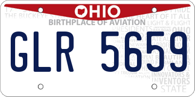 OH license plate GLR5659